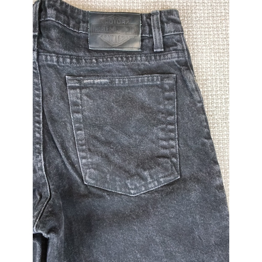 Vintage Harley Davidson Faded Black Bootcut Jeans Womens 10 99011-05VW Y2K Biker